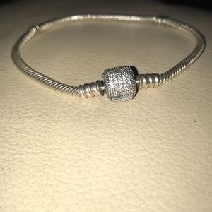Pandora Bracelet With Diamond Charm